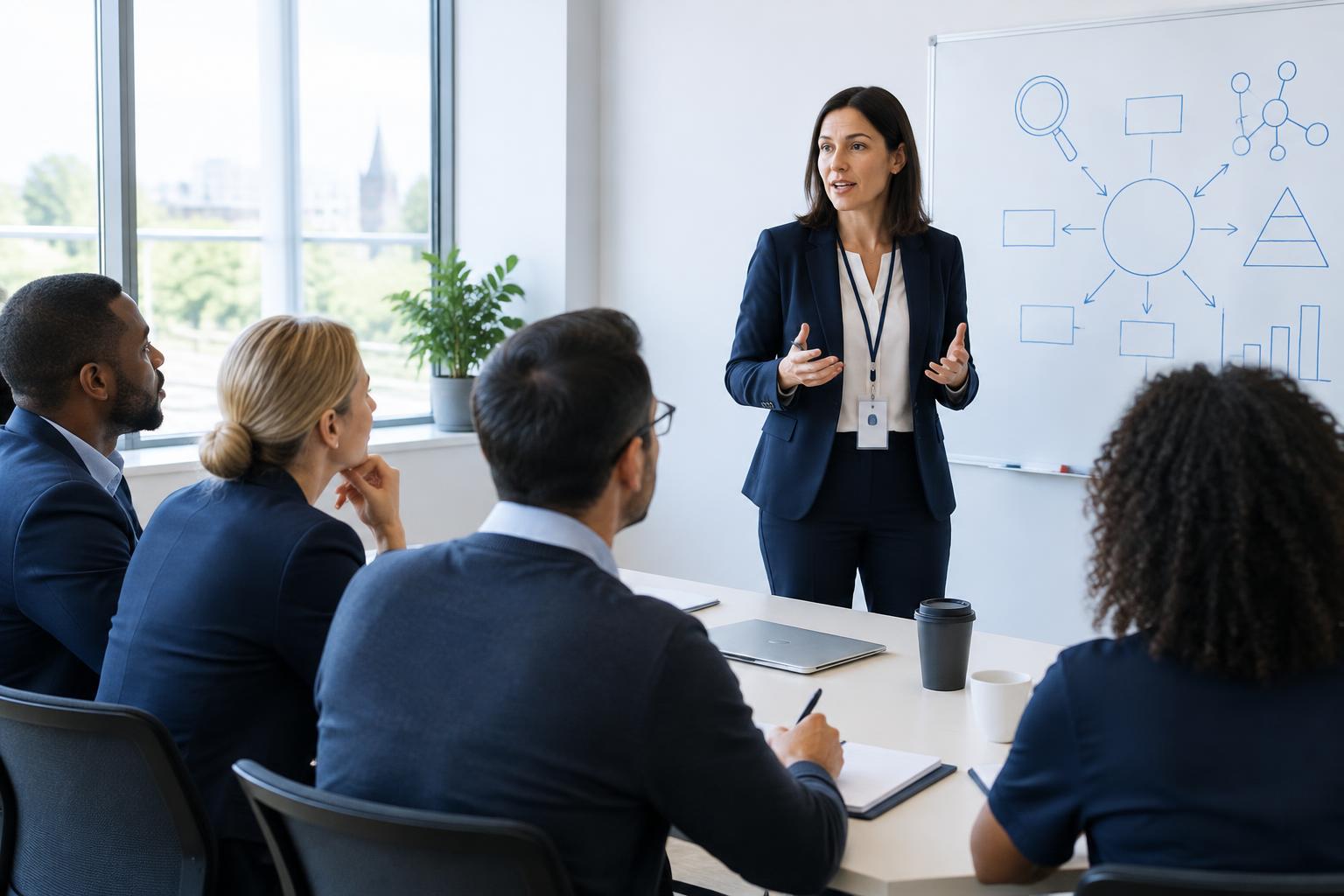 Illustrative photograph of professionals in a specialist training session